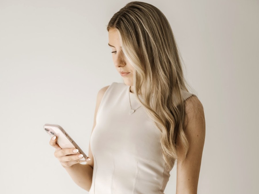 A customer browsing on their phone