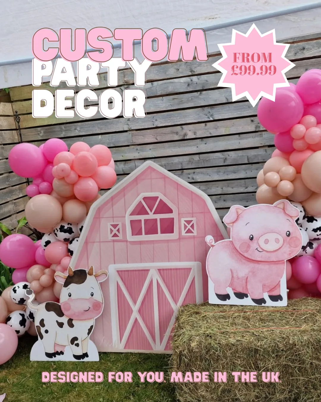 Cardboard Kustomz farm party set
