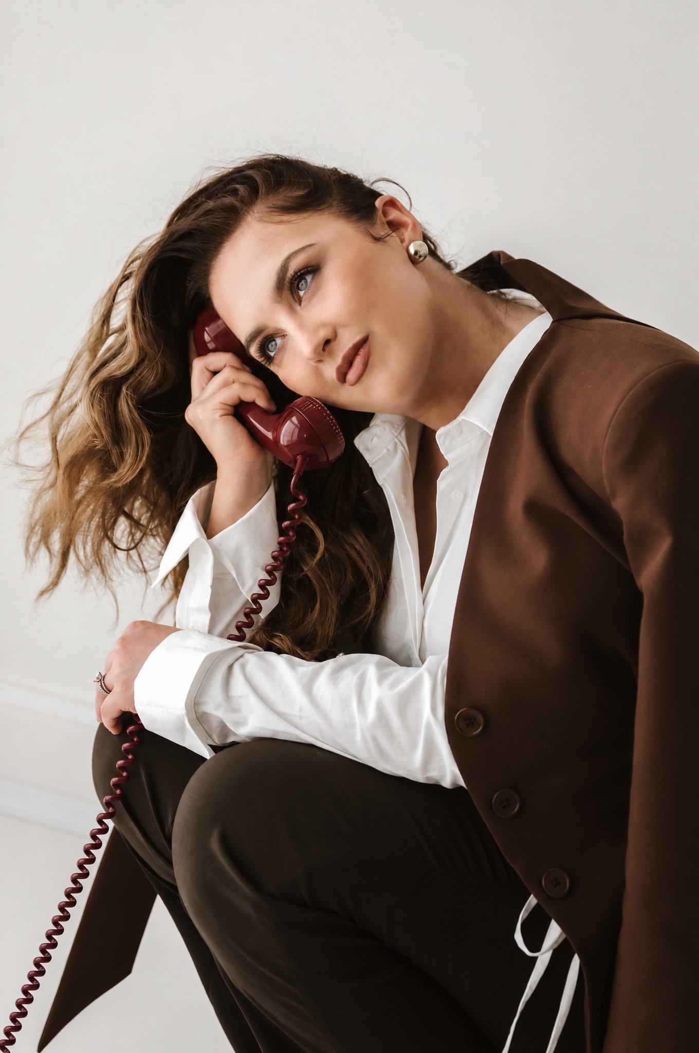 Samantha Wagstaff on the phone, The Line by NEO Founders